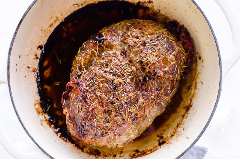roasted boneless leg of lamb in dutch oven