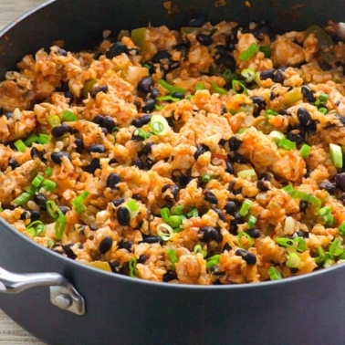 black bean chicken cauliflower rice