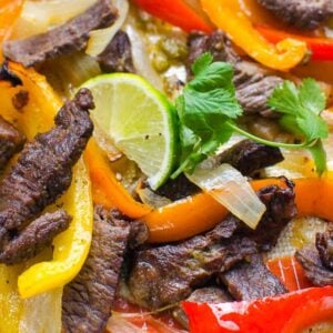 sheet pan steak fajitas