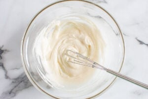 mixing water and sugar for healthy sugar cookies icing