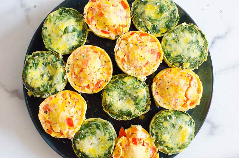 A plate of Instant Pot egg bites.