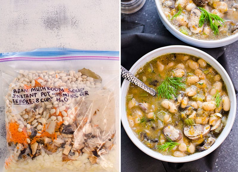 bean mushroom soup freezer meal 