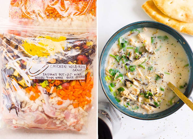 chicken wild rice soup freezer meal 