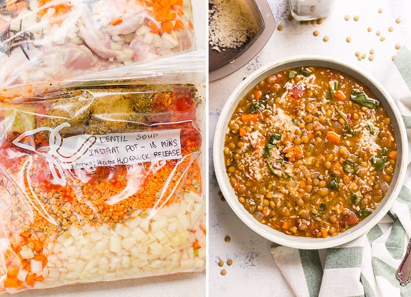 lentil soup freezer meal 