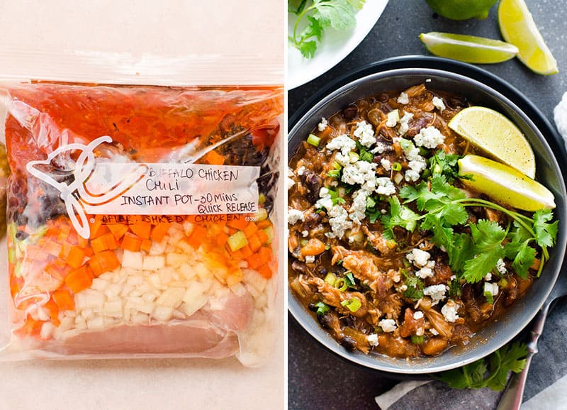 buffalo chicken chili freezer meal 